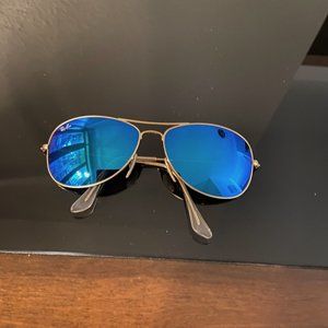 Ray Ban Blue/Gold Aviators